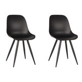 LABEL51 Eetkamerstoel Monza - Zwart - Kunststof