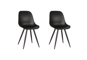 LABEL51 Eetkamerstoel Monza - Zwart - Kunststof
