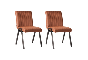 LABEL51 Eetkamerstoel Matz - Cognac - Microfiber