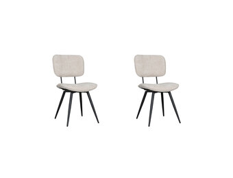 LABEL51 Eetkamerstoel Liva - Naturel - Elite - set van 2