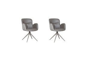 LABEL51 Eetkamerstoel Lasse - Hunter - Microfiber - set van 2