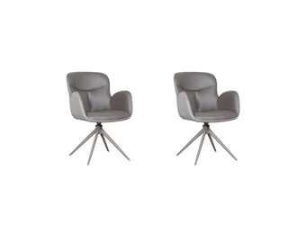 LABEL51 Eetkamerstoel Lasse - Hunter - Microfiber - set van 2