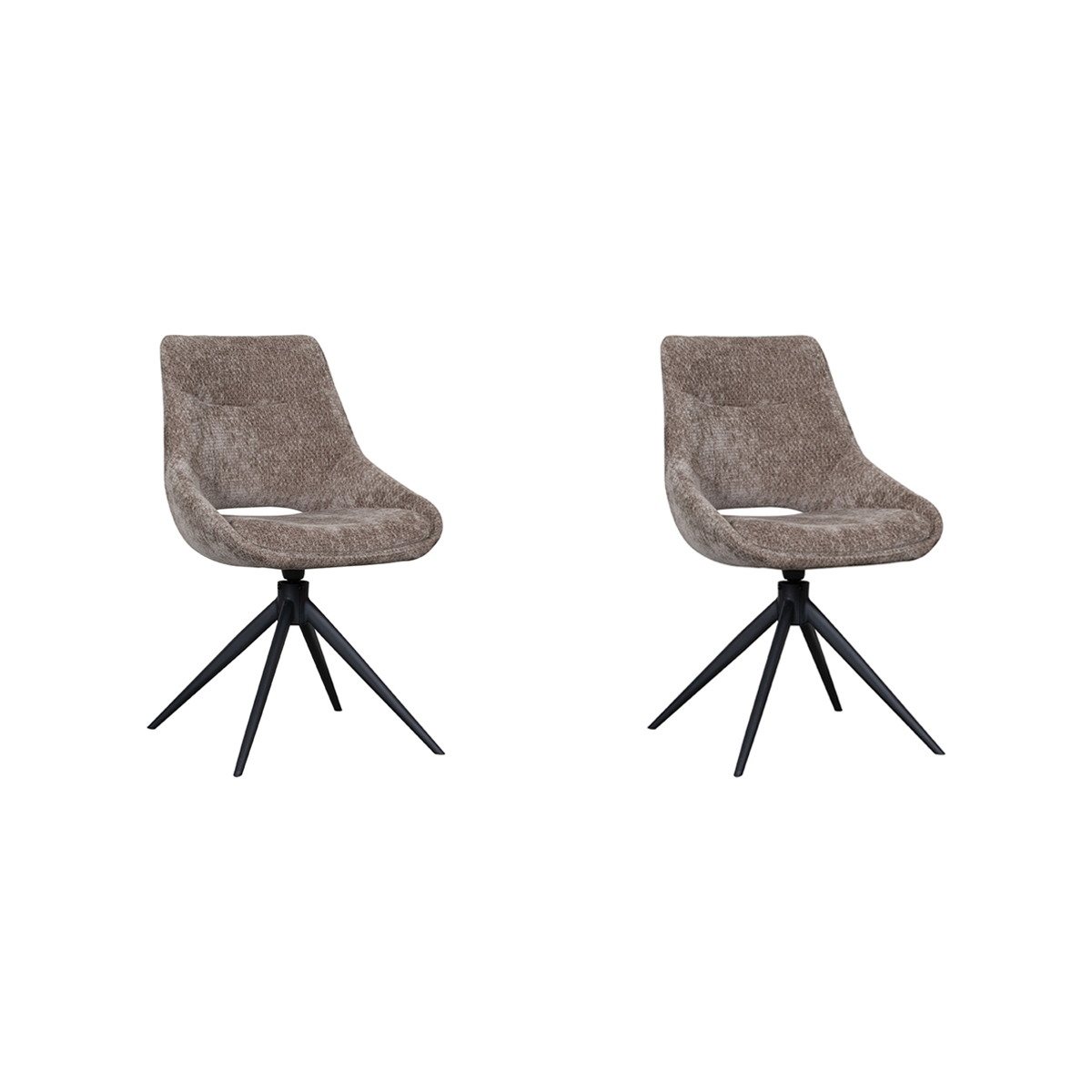 LABEL51 - Eetkamerstoel Marlow - Hunter - 63x48x86cm - Set van 2