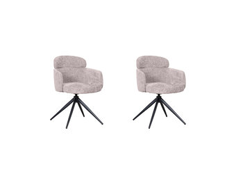 LABEL51 Eetkamerstoel Levi - Naturel - Elite - set van 2