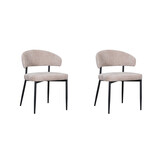 LABEL51 - Eetkamerstoel Bliss - Clay - 55x56x76cm - Set van 2