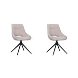 LABEL51 - Eetkamerstoel Marlow - Clay - 63x48x86cm - Set van 2