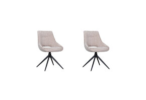 LABEL51 - Eetkamerstoel Marlow - Clay - 63x48x86cm - Set van 2