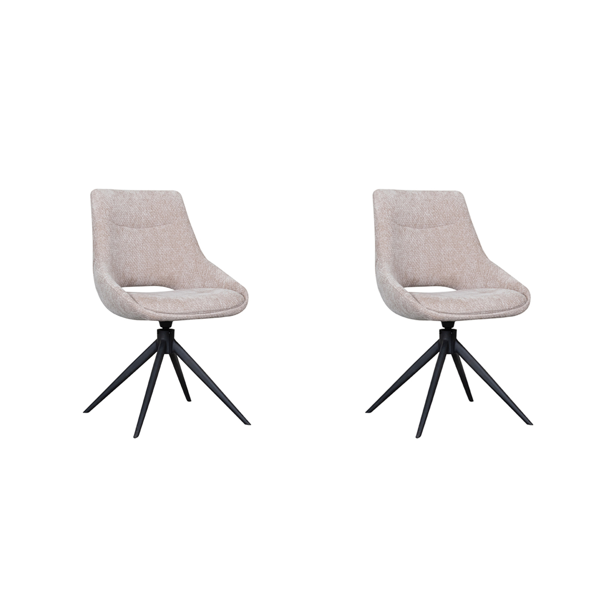 LABEL51 - Eetkamerstoel Marlow - Clay - 63x48x86cm - Set van 2