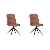 LABEL51 Eetkamerstoel Finn - Terra - Boucle - set van 2