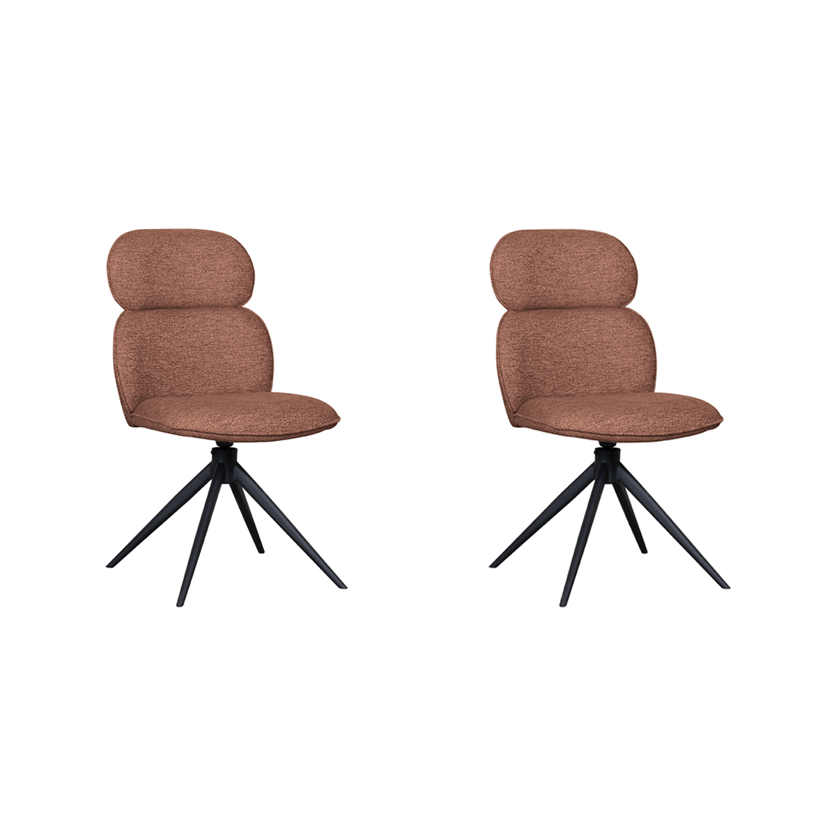 LABEL51 Eetkamerstoel Finn - Terra - Boucle - set van 2