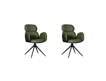 LABEL51 Eetkamerstoel Vidar - Forest - Boucle - set van 2