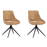 LABEL51 Eetkamerstoel Marlow - Cognac - Elite - set van 2