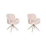 LABEL51 - Eetkamerstoel Neo - Beige - 61x59x86cm - Set van 2