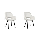 LABEL51 - Eetkamerstoel Fer - Beige - 57x58x87cm - Set van 2