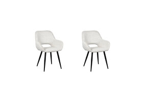 LABEL51 - Eetkamerstoel Fer - Beige - 57x58x87cm - Set van 2
