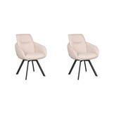 LABEL51 - Eetkamerstoel Beauty - Beige - 63x56x88cm