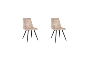 LABEL51 - Eetkamerstoel Jelt - Zand - 56x45x84cm - Set van 4