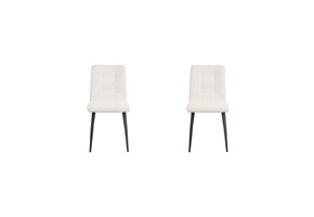 LABEL51 Eetkamerstoel Juul 54x45x89 cm - Naturel - Stof - set van 2
