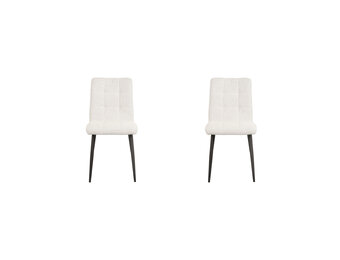 LABEL51 Eetkamerstoel Juul 54x45x89 cm - Naturel - Stof - set van 2