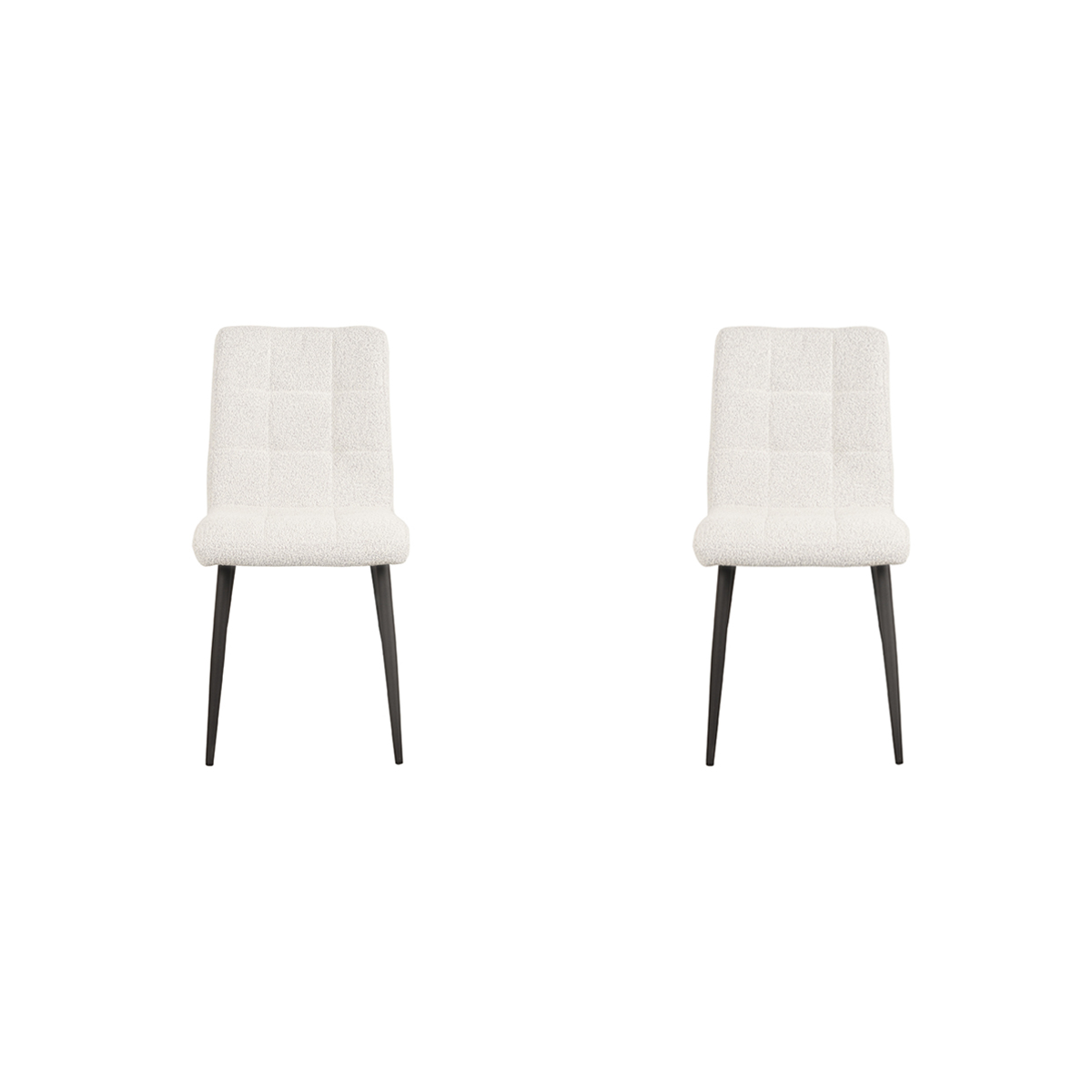 LABEL51 Eetkamerstoel Juul 54x45x89 cm - Naturel - Stof - set van 2