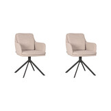 LABEL51 - Eetkamerstoel Joy - Beige - 63x58x83cm