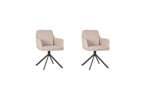 LABEL51 - Eetkamerstoel Joy - Beige - 63x58x83cm