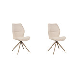 LABEL51 - Eetkamerstoel Comfy - Beige - 64x48x91cm - Set van 2