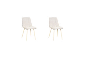 LABEL51 - Eetkamerstoel Nino - Beige - 45x54x89cm - Set van 4