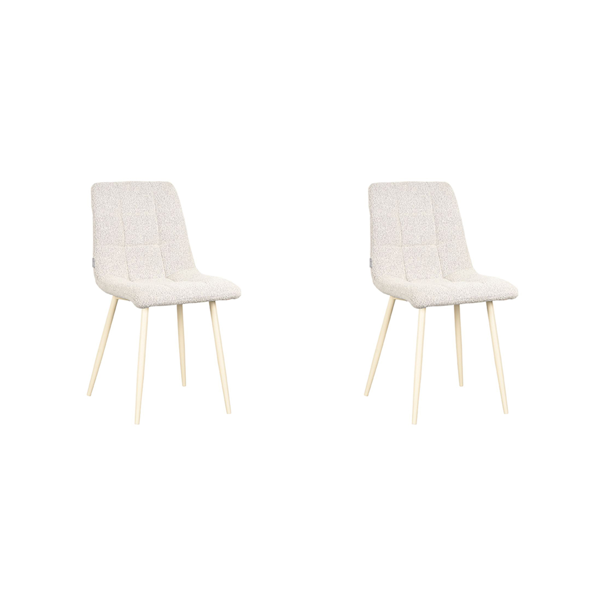 LABEL51 - Eetkamerstoel Nino - Beige - 45x54x89cm - Set van 4