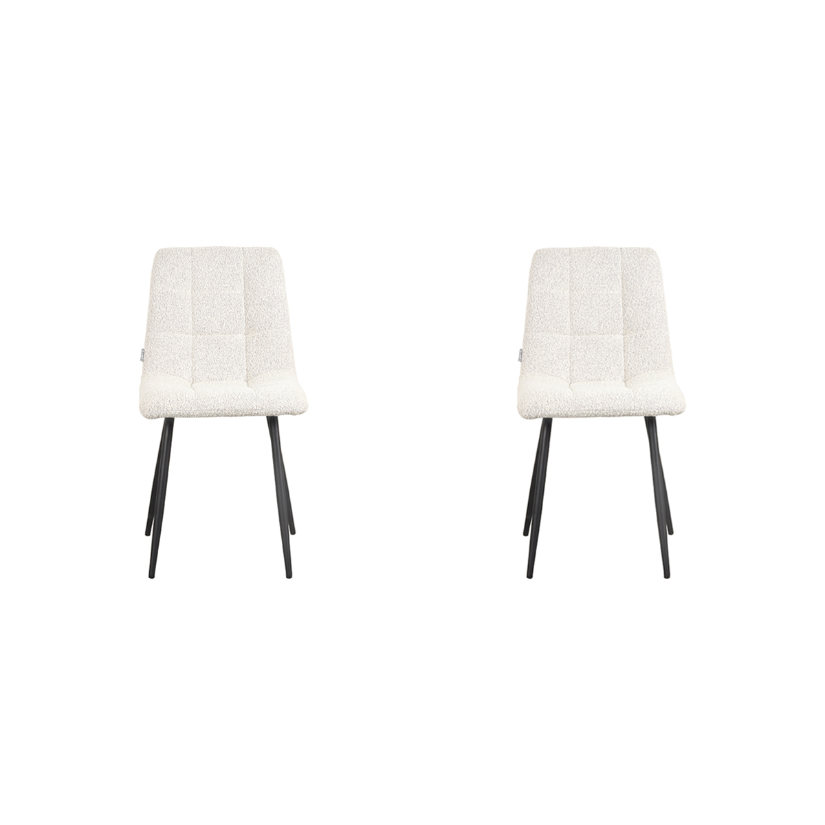 LABEL51 Eetkamerstoel Sam 57x45x86 cm - Naturel - Stof - set van 2