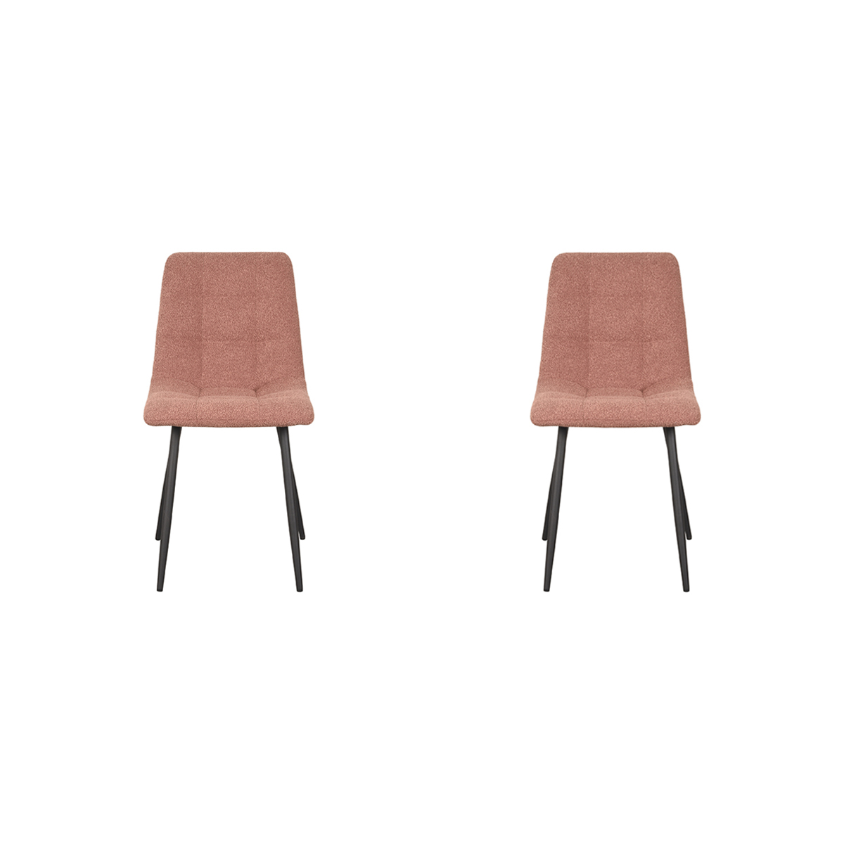 LABEL51 Eetkamerstoel Juul 54x45x89 cm - Terra - Stof - set van 2