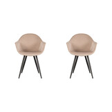 LABEL51 Eetkamerstoel Forli - Zand - Fluweel - set van 2