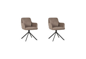 LABEL51 - Eetkamerstoel Joy - Taupe - 63x58x83cm