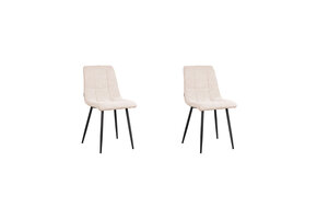 LABEL51 Eetkamerstoel Sam 57x45x86 cm - Naturel - Stof - set van 2