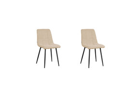 LABEL51 - Eetkamerstoel Juul - Zand - 45x54x89cm - Set van 4