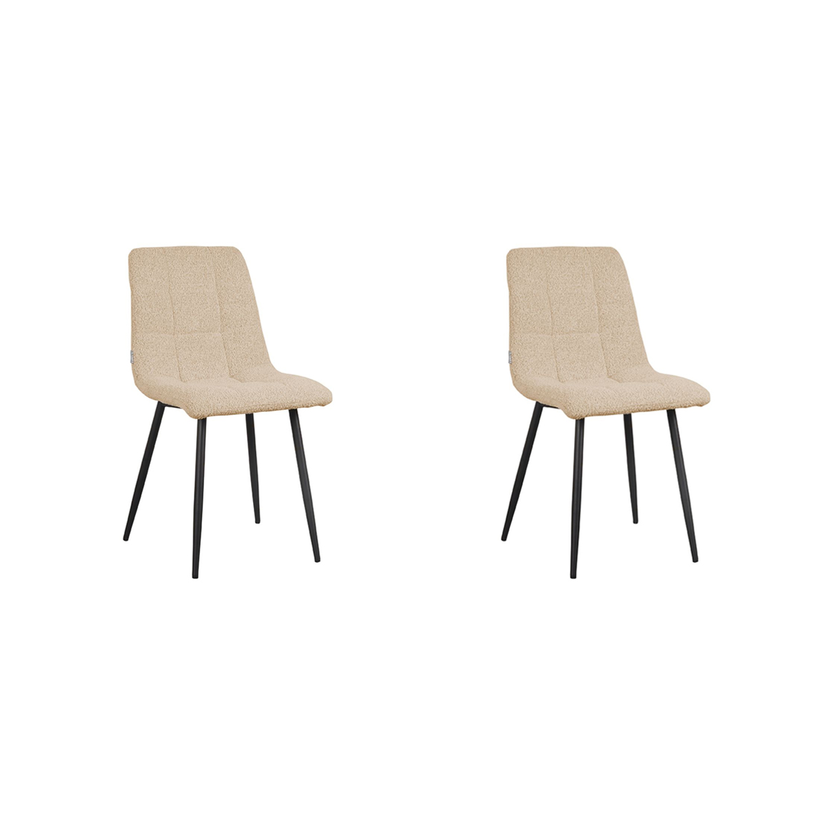 LABEL51 - Eetkamerstoel Juul - Zand - 45x54x89cm - Set van 4