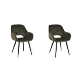 LABEL51 - Eetkamerstoel Fer - Hunter - 57x58x87cm - Set van 2
