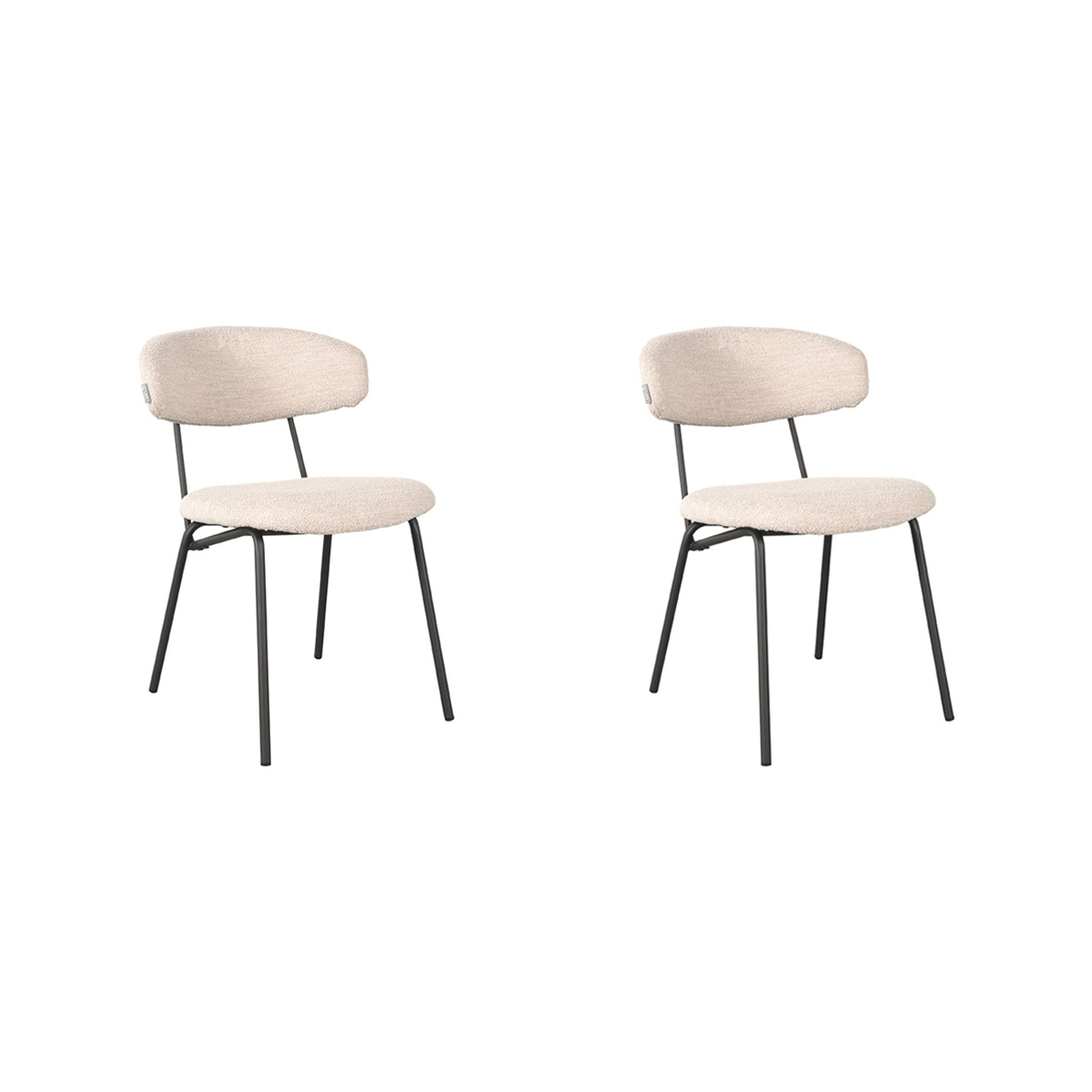 LABEL51 Eetkamerstoel Zack - Naturel - Stof