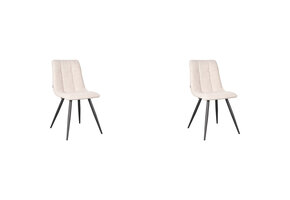 LABEL51 Eetkamerstoel Jelt - Naturel - Boucle