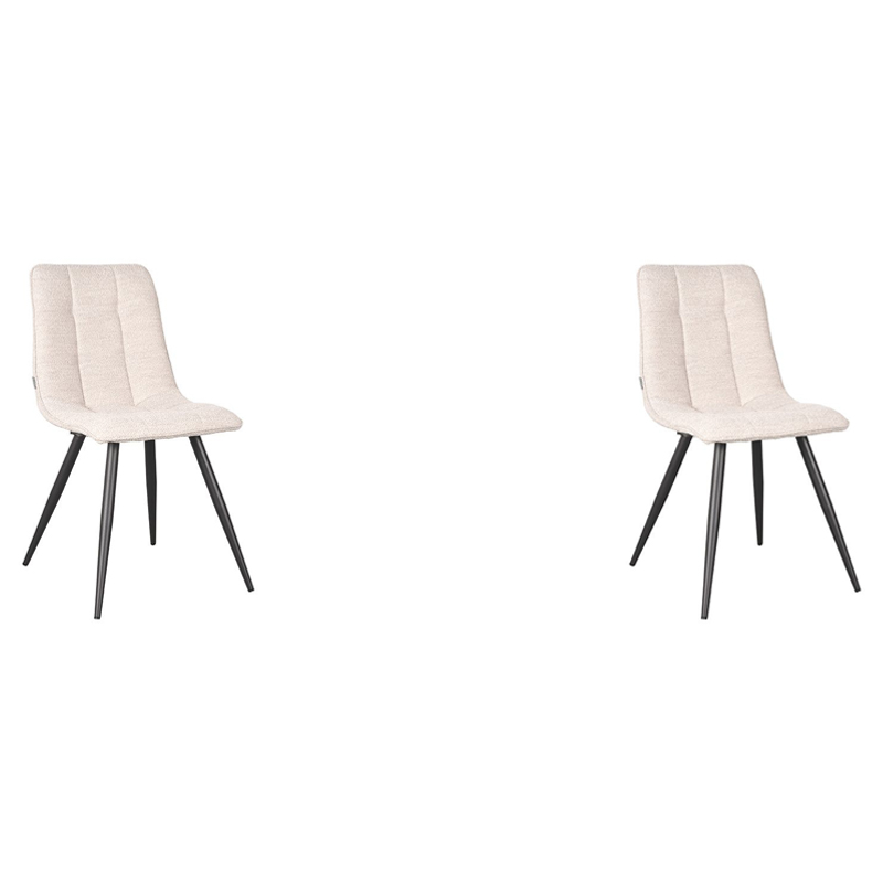 LABEL51 Eetkamerstoel Jelt - Naturel - Boucle