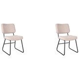 LABEL51 Eetkamerstoel Noah - Naturel - Boucle