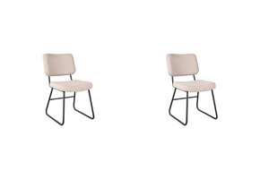 LABEL51 Eetkamerstoel Noah - Naturel - Boucle