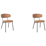 LABEL51 Eetkamerstoel Zack - Cognac - Micro Suede