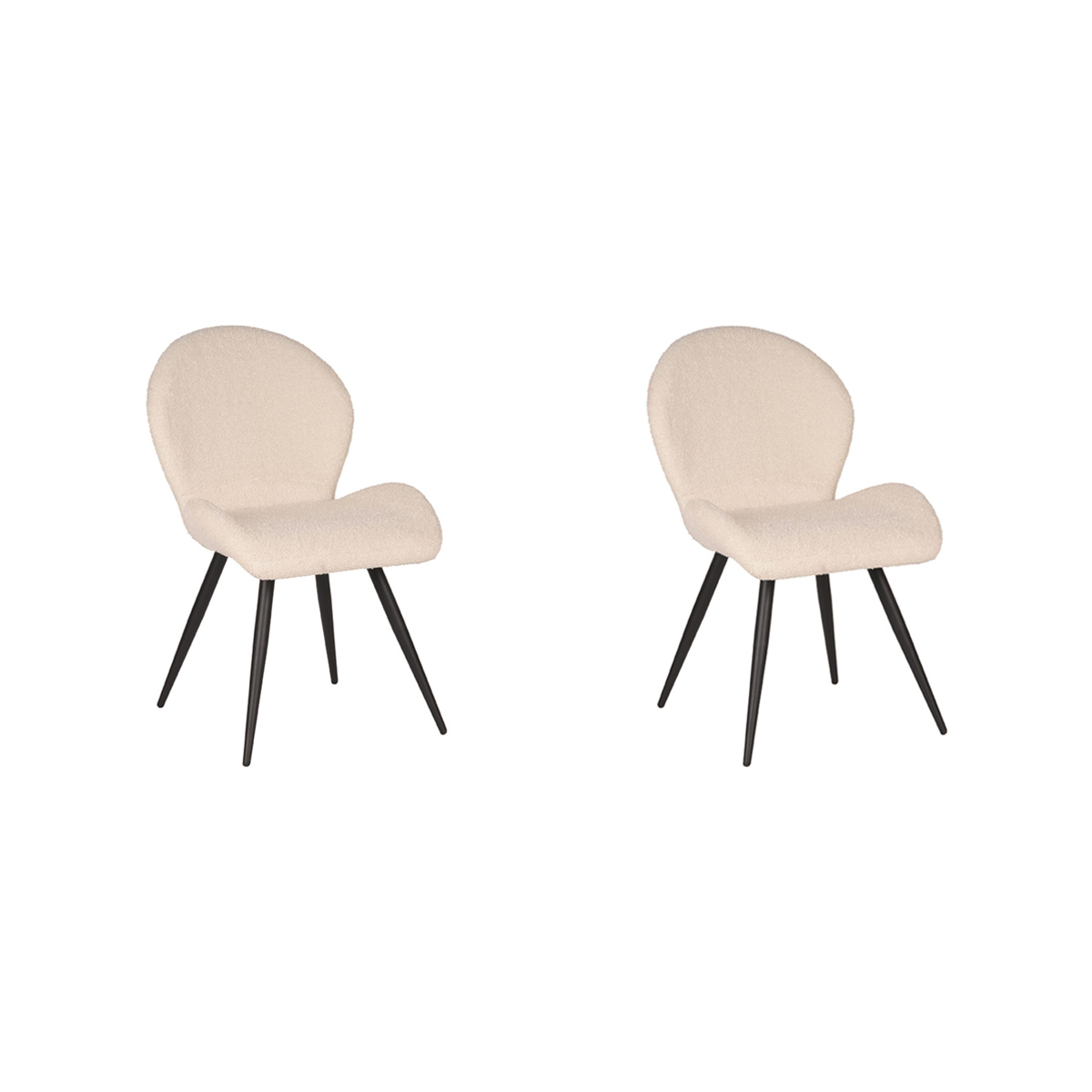 LABEL51 - Eetkamerstoel Sky - 51x64x87cm - Ivoor