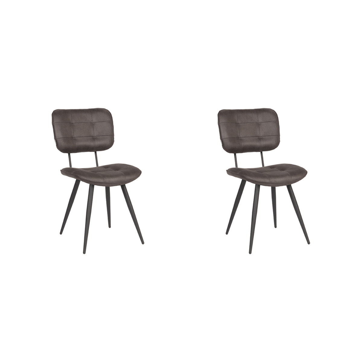 LABEL51 Eetkamerstoel Gus - Antraciet - Microfiber