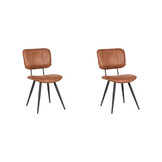 LABEL51 Eetkamerstoel Fos - Cognac - Leder