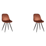 LABEL51 Eetkamerstoel Capri - Rust - Fluweel