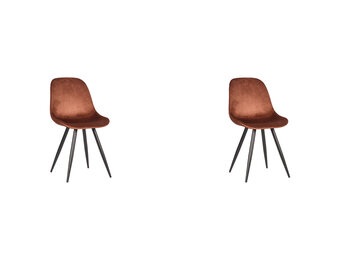 LABEL51 Eetkamerstoel Capri - Rust - Fluweel