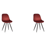 LABEL51 Eetkamerstoel Capri - Rood - Fluweel