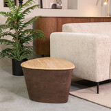 LABEL51 - Salontafel Ravi - Bruin - 50x70x37cm